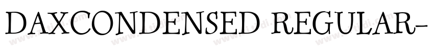 DAXCONDENSED REGULAR字体转换